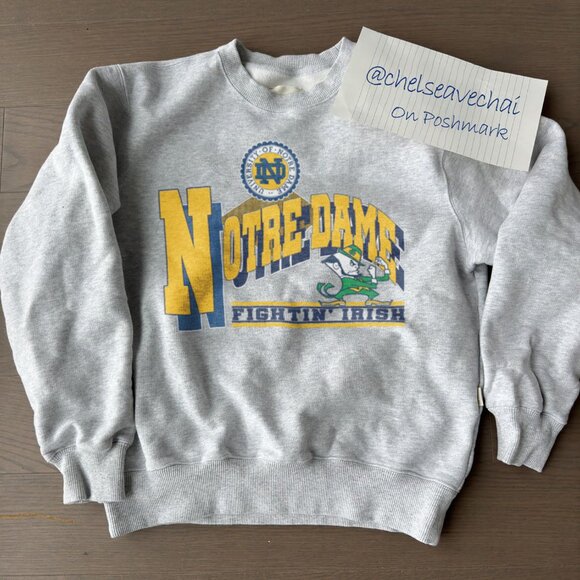 Vintage 90s University of Notre Dame Fighting Irish football Sweatshirt - Picture 1 of 2